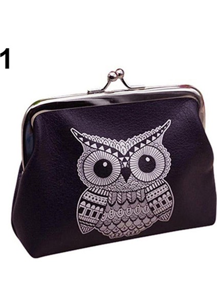 Baykuş Çiçeği Fil Kart Tutucu Kılıf Mini Debriyaj Çanta Bozuk Para Cüzdanı Çanta Cüzdan (Yurt Dışından)
