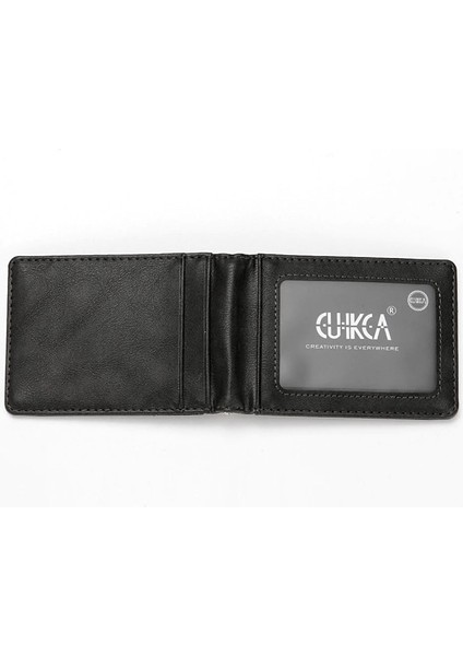 Cuıkca Unisex Rfid Cüzdan Para Klipsi Kadın Erkek Metal Klip Ince Deri Cüzdan Iş Kimlik Kredi Kartı Kılıfları Seyahat Cüzdanı (Yurt Dışından) fırsatları