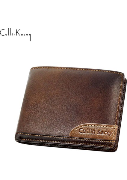 Yeni Erkek Cüzdan Moda Retro Deri Cüzdan Gündelik Çoklu Kart Cüzdan Çok Fonksiyonlu Kart Tutucu Fabrika (Yurt Dışından)