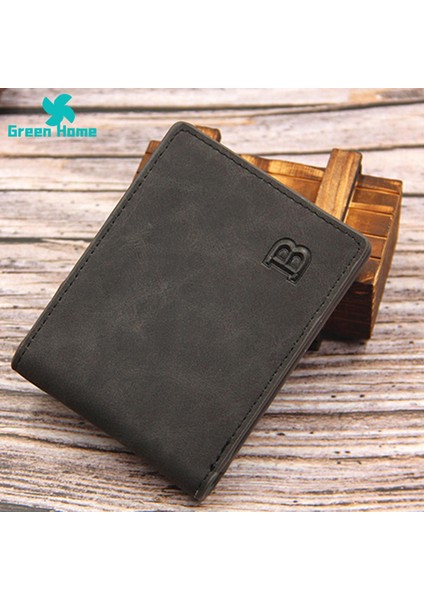 Green Home Ince Cüzdan Kısa Düz Renk Günlük Ikiye Katlanmış Erkek Seyahat Cüzdanı (Yurt Dışından) modelleri