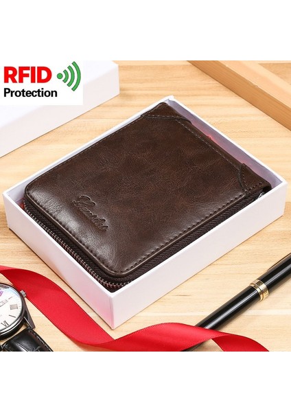 Rfıd Erkek Cüzdan 2022 Retro Çanta Yüksek Kaliteli Bozuk Para Cüzdanı Küçük Para Çantası Kart Tutucu Kısa Erkek Çanta Cartera Hombre Cüzdan Erkekler (Yurt Dışından) fiyatları