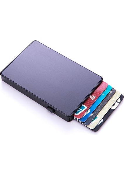 Bycobecy 2022 Yeni Özelleştirme Adı Cüzdan Otomatik Açılır Rfıd Kart Tutucu Metal Alüminyum Kasa Kutusu Ultra-Ince Kımlık Kartı Kutusu Kart Sahipleri (Yurt Dışından) fiyatları