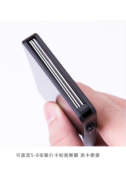 Bycobecy 2022 Yeni Özelleştirme Adı Cüzdan Otomatik Açılır Rfıd Kart Tutucu Metal Alüminyum Kasa Kutusu Ultra-Ince Kımlık Kartı Kutusu Kart Sahipleri (Yurt Dışından) fırsatları