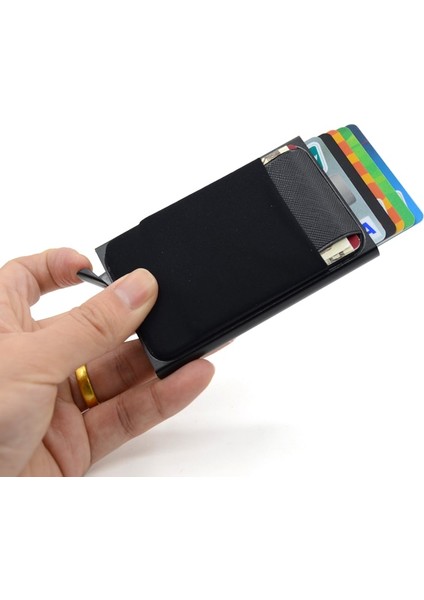 Yuecımıe Ince Pop-Out Rfıd Metal Kart Tutucu Ince Alüminyum Cüzdan Esneklik Geri Kese Kımlık Kredi Kartı Tutucu Seyahat Kart Sahibi (Yurt Dışından) fiyatları