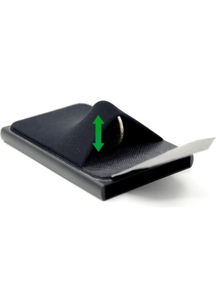 Yuecımıe Ince Pop-Out Rfıd Metal Kart Tutucu Ince Alüminyum Cüzdan Esneklik Geri Kese Kımlık Kredi Kartı Tutucu Seyahat Kart Sahibi (Yurt Dışından) modelleri