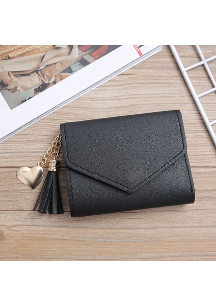 Kısa Püskül Cüzdan Kadın Moda Çanta Kadın Mini Cüzdan Yeni Moda Koreli Öğrenciler Sevimli Çanta Bayanlar Küçük Kız Para Çantası (Yurt Dışından) modelleri