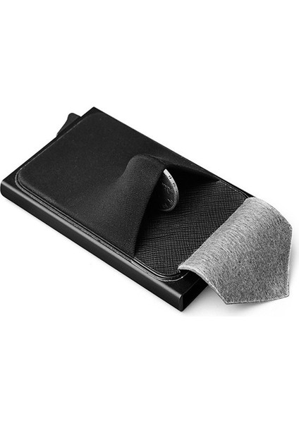 Esneklik Geri Kese Kimlik Kredi Kartı Tutucu Mini Rfıd Cüzdan Otomatik Pop Up Banka Kartı Kılıfı ile Ince Alüminyum Cüzdan (Yurt Dışından) fırsatları