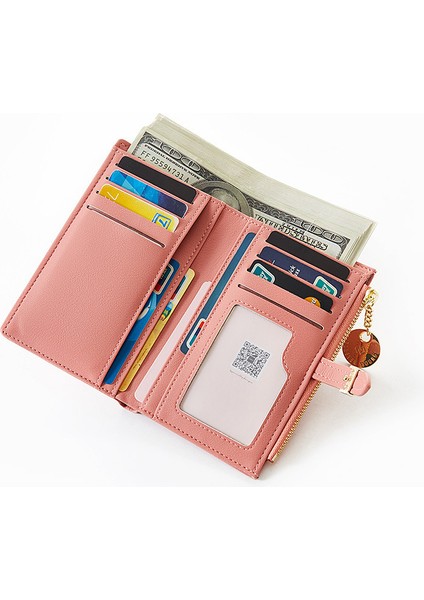 Lüks Deri Kısa Kadın Cüzdan Birçok Bölüm Bayanlar Küçük Debriyaj Para Para Kart Sahipleri Çanta Ince Kadın Cüzdan Cartera (Yurt Dışından) modelleri