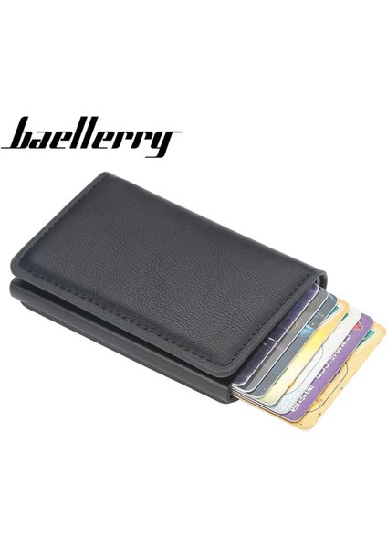 Yeni Hırsızlığa Karşı Erkekler Vintage Kredi Kartı Tutucu Engelleme Rfid Cüzdan Pu Deri Unisex Güvenlik Bilgileri Alüminyum Çanta (Yurt Dışından)