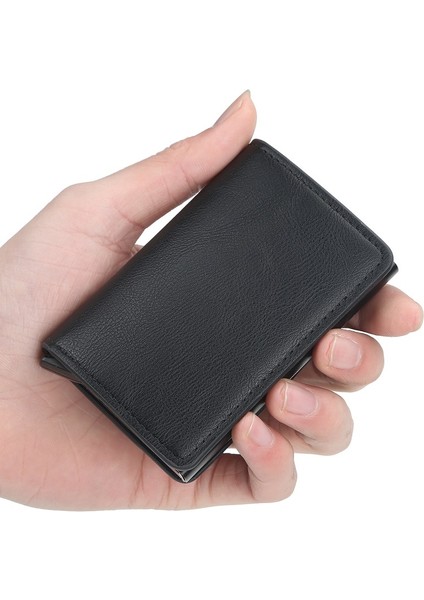 Yeni Hırsızlığa Karşı Erkekler Vintage Kredi Kartı Tutucu Engelleme Rfid Cüzdan Pu Deri Unisex Güvenlik Bilgileri Alüminyum Çanta (Yurt Dışından) fırsatları
