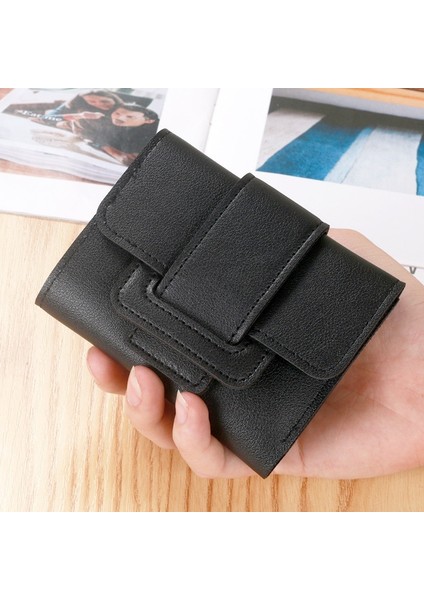 Yeni Kore Tarzı Düz Renk Ipli Üçe Katlanmış Kadın Cüzdan Bozuk Para Cüzdanı Debriyaj Para Çantası Öğrenci Kısa Cüzdan Kart Kılıfı (Yurt Dışından) modelleri