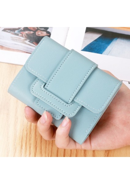 Yeni Kore Tarzı Düz Renk Ipli Üçe Katlanmış Kadın Cüzdan Bozuk Para Cüzdanı Debriyaj Para Çantası Öğrenci Kısa Cüzdan Kart Kılıfı (Yurt Dışından) indirimleri