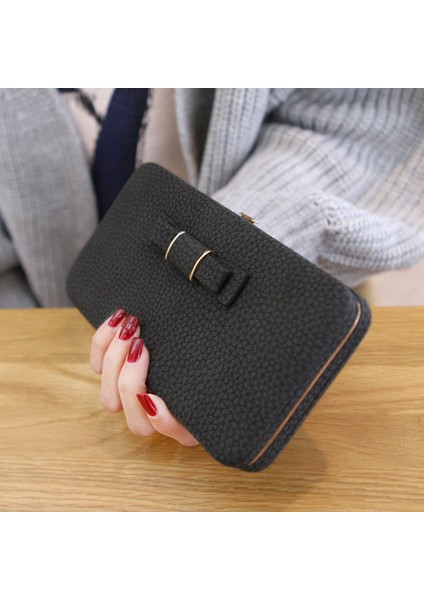 Yeni Varış Kadın Uzun Cüzdan Metal Toka Bayanlar Debriyaj Ilmek Fermuar Pu Çanta Bileklik Vahşi Moda Cüzdan (Yurt Dışından) fiyatları