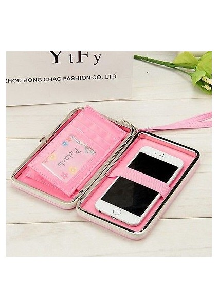 Yeni Varış Kadın Uzun Cüzdan Metal Toka Bayanlar Debriyaj Ilmek Fermuar Pu Çanta Bileklik Vahşi Moda Cüzdan (Yurt Dışından) indirimleri