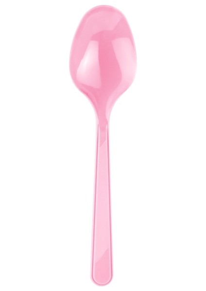 Roll-Up Plastik Kaşık Pembe 25'li