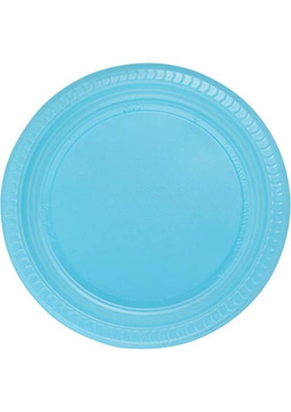 Plastik Tabak Açık Mavi 22 cm 25'li