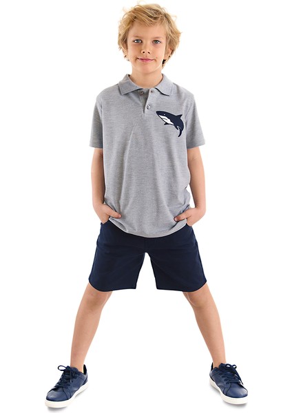 Shark Erkek Çocuk Polo Yaka T-Shirt Şort Takım