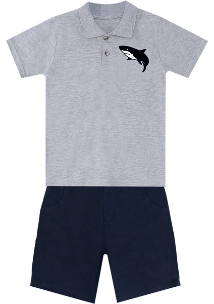 Shark Erkek Çocuk Polo Yaka T-Shirt Şort Takım
