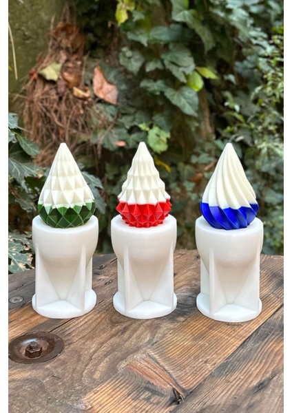 Yılbaşı Ağacı Set-2 Mum Kalıpları ( 3 Adet Kalıp ) (Silikon)