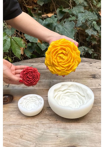 Şakayık Ikili Set Mum Kalıpları ( Silikon )
