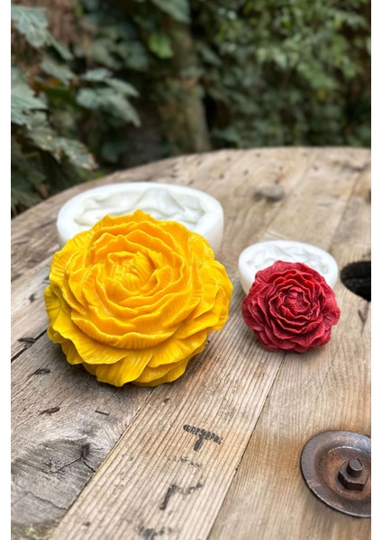 Şakayık Ikili Set Mum Kalıpları ( Silikon )
