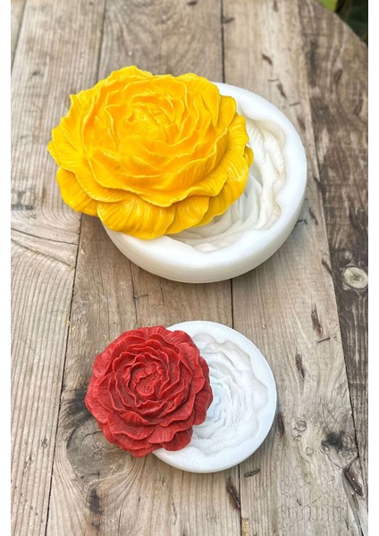 Şakayık Ikili Set Mum Kalıpları ( Silikon )