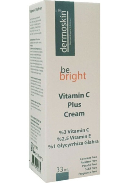 Be Bright Ve Nemlendirici Vitamin C Plus Krem 33 Ml (Dermo101)