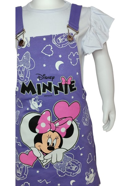 Kız Çocuk Minnie Mouse Baskılı Salopet Elbise fiyatları
