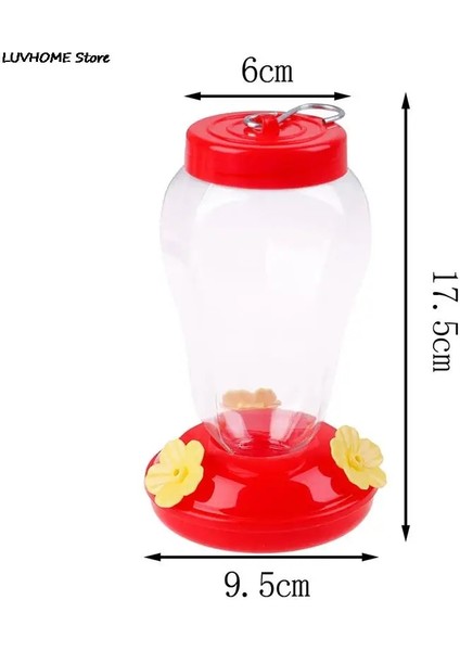 Plastik Kuş Su Besleyici Şişe Asılı Sinek Kuşu Besleyici Bahçe Açık Plastik Çiçek Demir Kanca Kuş Besleyici (Yurt Dışından) fiyatları