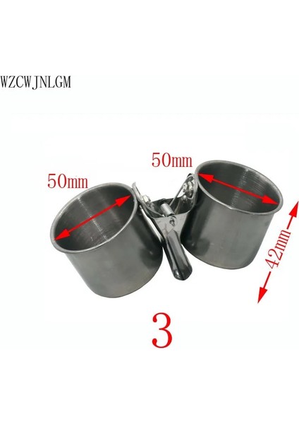50MM Tarzı S Beden Güvercin Gıda Suyu Besleme Kuş Çift Bardak Klipsli Paslanmaz Çelik Papağan Kafesi Standı Kuş Içme Cu (Yurt Dışından)