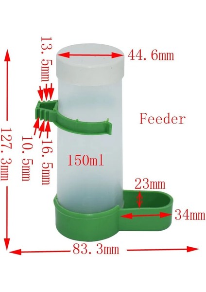 150ML Tarzı M Beden Kuş Su Tiryakisi Besleyici Waterer Klip ile Pet Kuş Malzemeleri Dispenser Şişe Pet Papağan Güvercin Tiryakiler Için Içme Fincan Kaseler (Yurt Dışından)