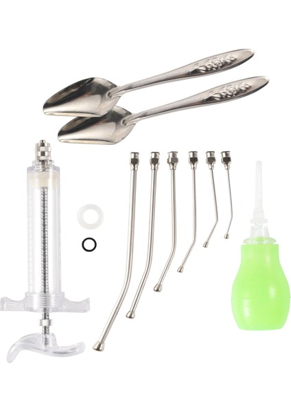 50 ml Set Stili Papağan Yavru Kuş Bebek Kuş Manuel Besleme 10MLML Şırınga Seti Witurved Gavaj Tüpleri Paslanmaz Çelik Besleme Kaşığı (Yurt Dışından) fiyatları