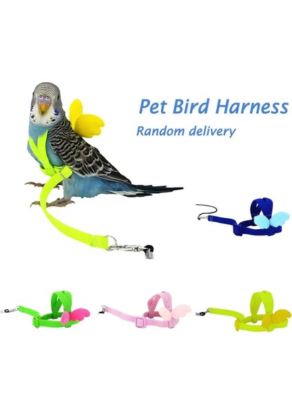 Pet Papağan Kuş Koşum ve Tasma Uçan Halat Sapanlar Açık Eğitim Çekiş Halatı Muhabbet Kuşu Papağan Papağanı Mynah Smal (Yurt Dışından)