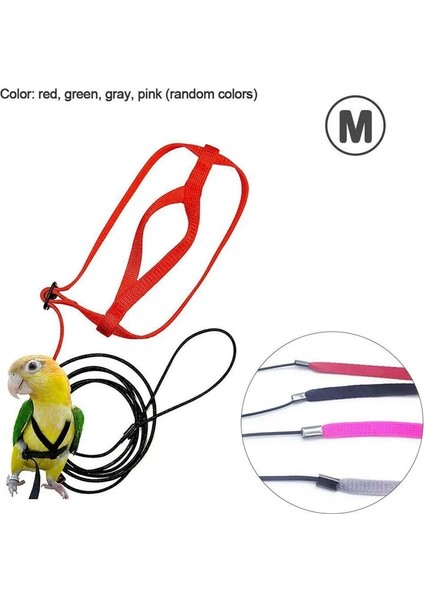 M Tarzı 2022 Ayarlanabilir Papağanlar Kuş Koşum Tasma Anti-Bite Eğitim Halat Açık Uçan Koşum Tasma Papağanlar Koşum Pet Malzemeleri (Yurt Dışından)