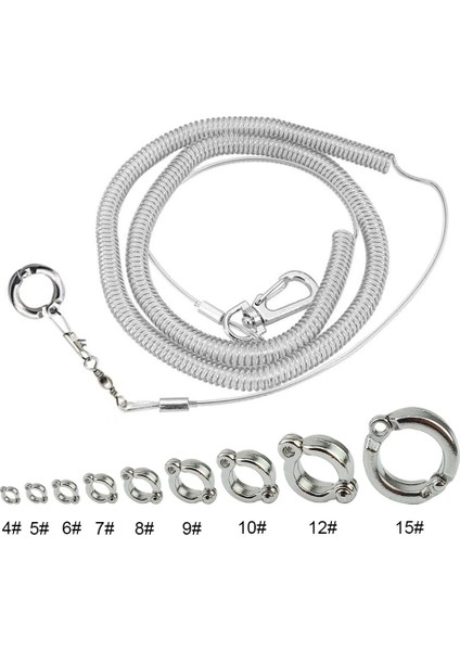 Ayak Halkası NO10 - 6m Tarzı Alaşım Bacak Halkası Esnek Kuş Zinciri Kemer Anti Bite Plastik Tel Halat Papağan Kuş Açık Uçuş Eğitim Halatı Amerika Papağanı Starling (Yurt Dışından) modelleri