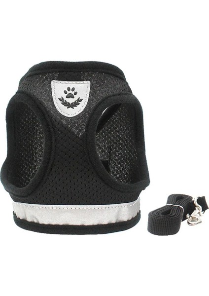 Siyah Stil S Beden Yansıtıcı Kedi Koşum ve Tasma Seti Naylon Örgü Yavru Yavru Köpekler Yelek Koşum Küçük Köpekler Için Pet Giysi Açar Bulldog Malzemeleri (Yurt Dışından)
