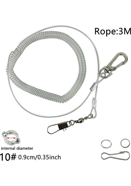 Ayak Halkası NO10- 3m Tarzı Papağan Açık Hava Uçuş Eğitim Halatı Ayak Halkalı Set Esnek Kuş Zinciri Anti Bite Plastik Tel Halat Evcil Hayvan Ürünleri (Yurt Dışından)