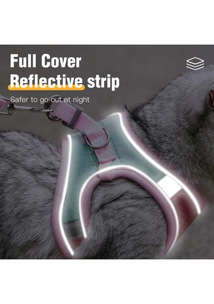 Mavi Stil S Beden Kedi Koşum ve Tasma Seti Chihuahua Yavrusu Için Yansıtıcı Kedi Koşum Yelek Yürüyüş Kurşun Tasma ile Sevimli Süet Pet Kedi Koşumları (Yurt Dışından) modelleri