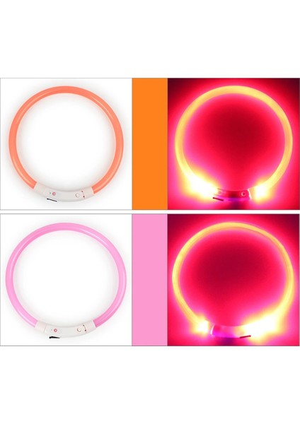 Sarı M Stili Su Geçirmez USB Şarj Pet Köpek Yavrusu Boyunluk Ev Bahçe Şarj Edilebilir LED Gece Yanıp Sönen Aydınlık (Yurt Dışından) modelleri