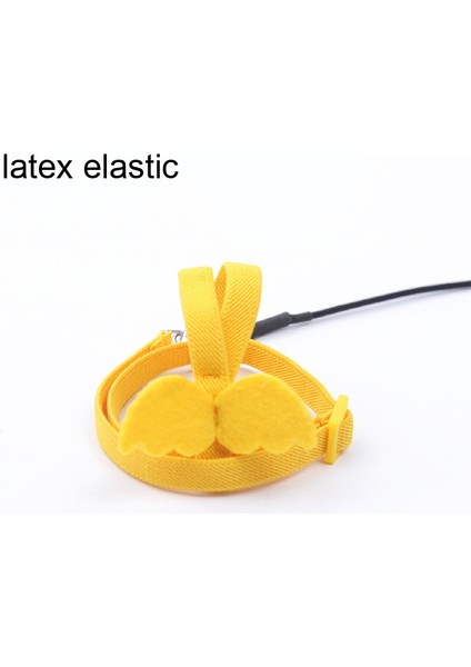 Sarı-Lateks Elastik Stil Xs Beden Anti-Bite Uçan Eğitim Halat Papağan Kuş Pet Tasma Kitleri Muhabbet Kuşu Cennet Papağanı Papağanı Küçük Kuşlar Için Ultralight Koşum Tasma (Yurt Dışından)