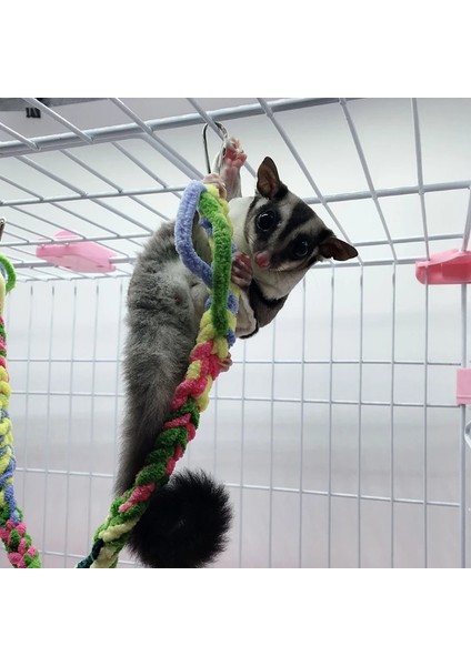Rastgele Renk Stili Papağan Tırmanma Pamuk Halat Ayakta Levrek Pet Hamster Sıçan Hamak Salıncak Asılı Oyuncak Kuş Eğitim Oyuncak Kuş Aksesuarları (Stokta) (Yurt Dışından) fırsatları