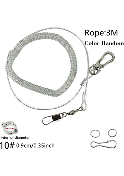 Ayak Halkası NO10 - 3m Tarzı Alaşım Bacak Halkası Esnek Kuş Zinciri Kemer Anti Bite Plastik Tel Halat Papağan Kuş Açık Uçuş Eğitim Halatı Amerika Papağanı Starling (Yurt Dışından)