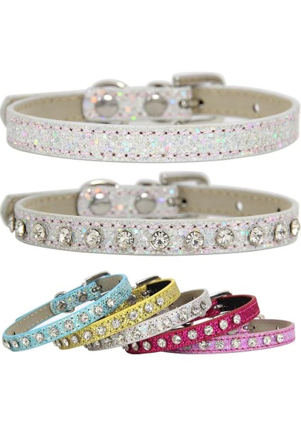 Yapay Elmas-Gümüş Tarzı 1.5X37CM Yaratıcı Kedi Yaka Flaş Kolye Rhinestone Dekorasyon Aksesuarları Ayarlanabilir Boyut 5 Renk Pet Yaka (Yurt Dışından) modelleri
