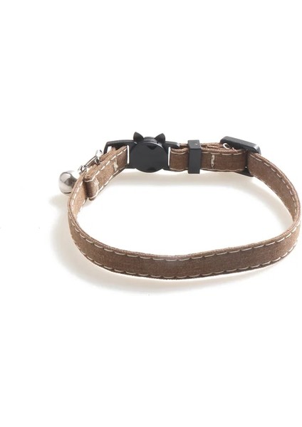 Kahverengi Yay Stili 1.0X28CM Yeni Stil Lavmple Ilmek Yavru Kedi Yaka Ayarlanabilir Toka Papyon Yavru Köpek Yaka Çan ile Sevimli Köpek Yaka 1 Adet (Yurt Dışından)