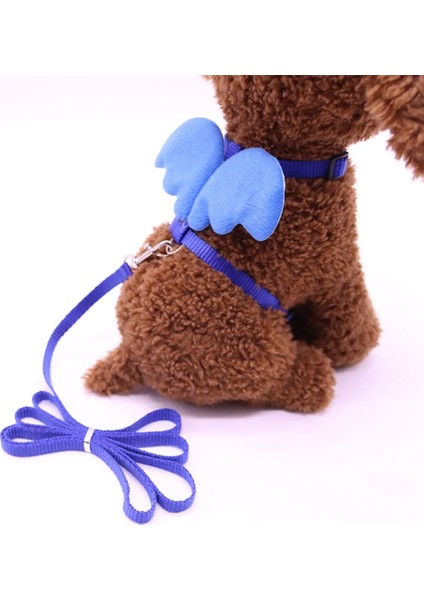Mavi Stil S Beden Sevimli Meleğin Kanatları Kedi Koşum Tasma ile Ayarlanabilir Yaka Naylon Halat Kedi Yavrusu Köpek Domuz Gelincik Küçük Pet Hayvan Aksesuarları (Yurt Dışından)