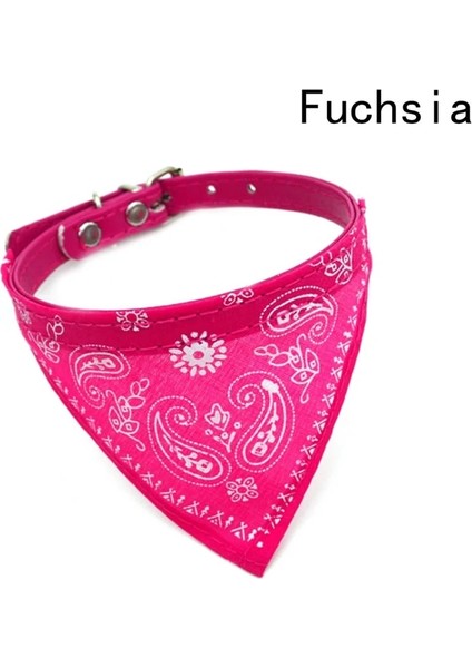 Pembe Stil 1.5CMX30CM Ayarlanabilir Kedi ve Köpek Bandana Yaka Pu Pet Boyun Atkı Baskılı Üçgen Eşarp ile (Yurt Dışından)