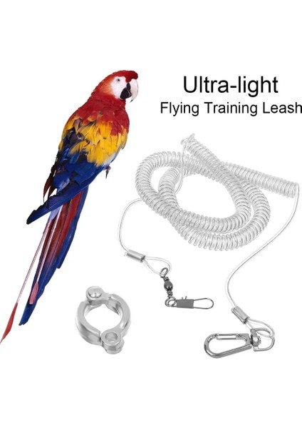 Ip-5m Tarzı Papağan Kuş Uçan Eğitim Tasması Ultra Hafif Esnek Halat Isırma Önleyici Bacak Halkası Koşum Dış Mekan Amerika Papağanı Papağanı Sığırcık Pet (Yurt Dışından) fiyatları