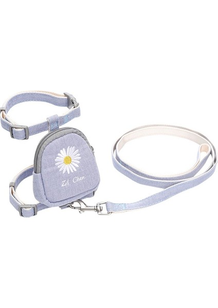 Mavi Stil L Beden Nefes Alabilir Polyester Hiçbir Çekme Köpek Koşum Yelek Sırt Çantası ile Küçük Orta Köpekler Kediler Köpek Için Ayarlanabilir Pet Koşum (Yurt Dışından)