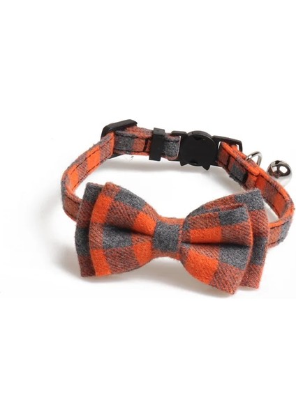 No.7 Tarzı Papyon ve Çan ile Pet Kedi Yaka Sevimli Ekose Desenler Kolye Bulldog Chihuahua Papyon Köpek Küçük Köpek Parti Bandana Yaka (Yurt Dışından)