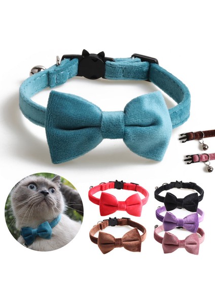 Mavi Kedi Yaka Stili Xs 1.0X28CM Pet Kedi Yaka Çanlı Yay Köpek Küçük Gatos Collier Aksesuarları Breakaway Kırmızı Kolye Kişiselleştirilmiş Mavi Boyun Askısı Pazen (Yurt Dışından) fiyatları
